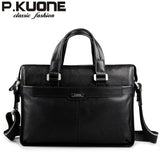 Genuine leather briefcase, laptop leather bag