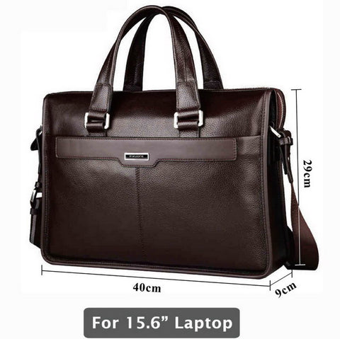 Genuine leather briefcase, laptop leather bag