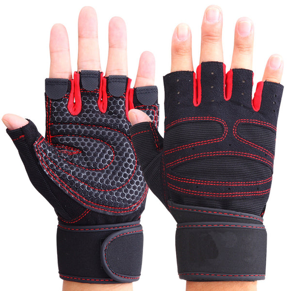 Men Women Half Finger Fitness Gloves Weight Lifting Gloves
