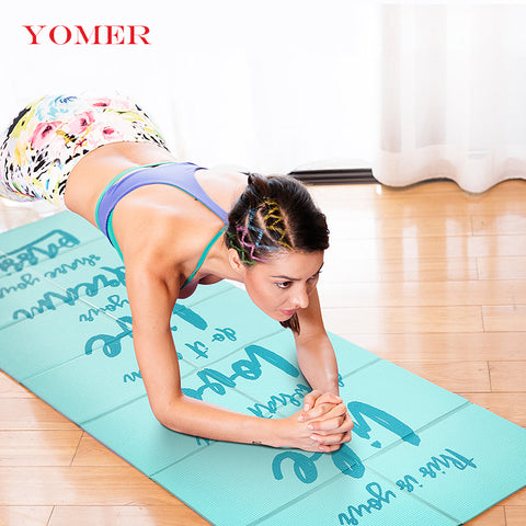 YOMER 5mm PVC Non-slip Foldable Yoga Mats