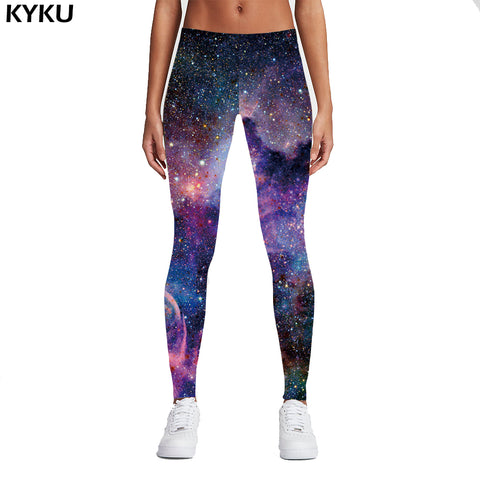 KYKU Brand New 3D Print Galaxy Leggings Fitness Legins Gothic