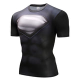 Superman Tshirts Men Compression Shirts