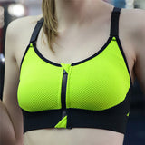 Women Underwear Push Up Front Zipper Sports Bras