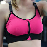 Women Underwear Push Up Front Zipper Sports Bras