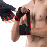 With Belt Body Building Fitness Gym Gloves