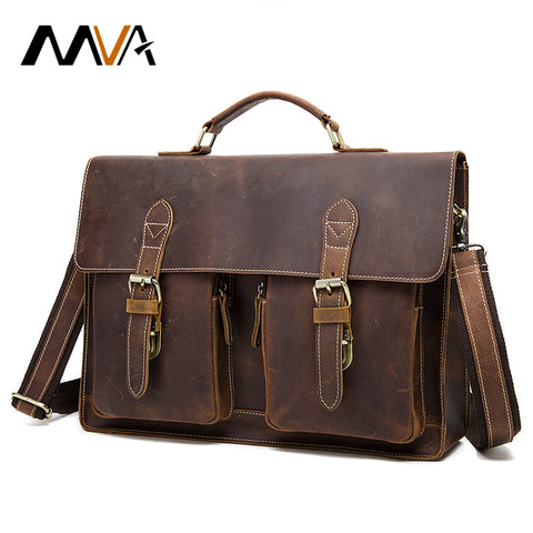 Men Briefcase Genuine Leather Bags
