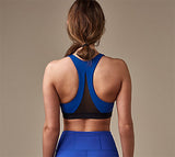 Lucylizz Back Mesh Triangle Push Up Sports Bra Top Fitness Racerback Bras Women Gym Sport Top Padded Yoga Bras Running Underwear