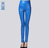 Leggings winter Women High Waist PU Leather Legging Slim Faux