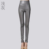Leggings winter Women High Waist PU Leather Legging Slim Faux