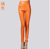 Leggings winter Women High Waist PU Leather Legging Slim Faux