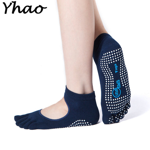 Yoga Backless Five Toe Anti-Slip Ankle Grip Socks