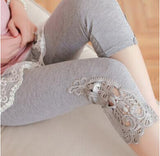 lace decoration long  leggings women